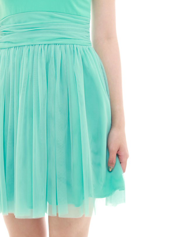 Vera Tulle Dress in Tiffany Green